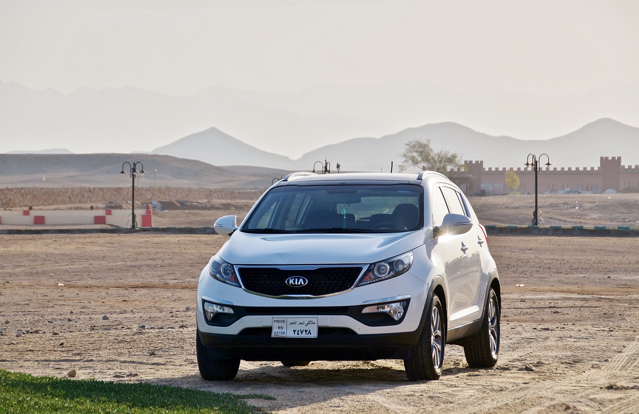 car, desert, sand